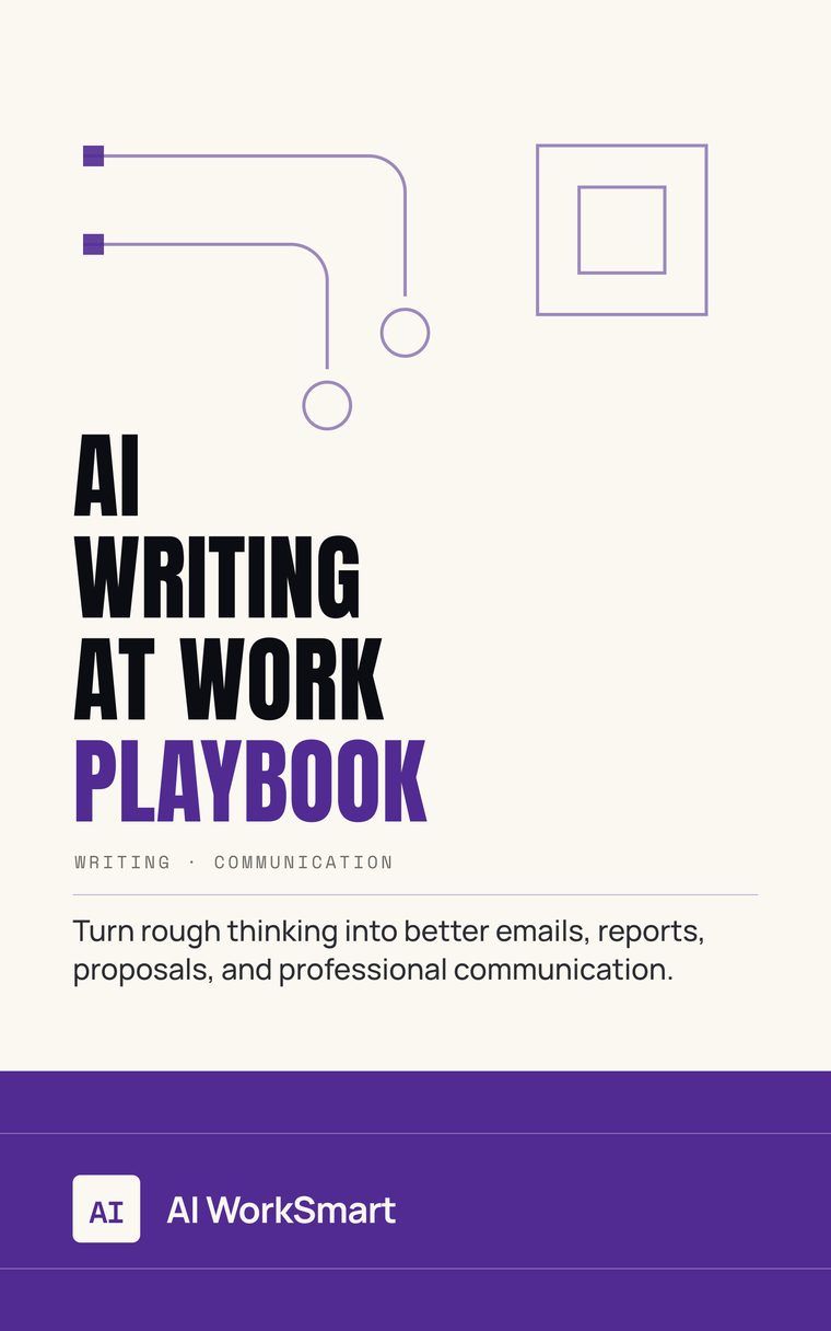 AI Writing at Work Playbook — cover