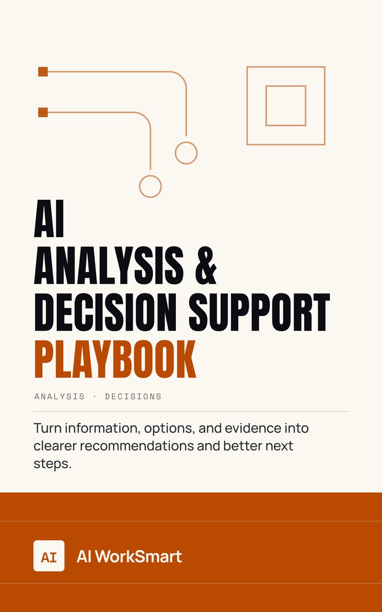 AI Analysis & Decision Support Playbook — cover